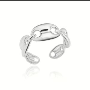 Coffee Beans Cuff Ring 18K Gold Plated Adjustable